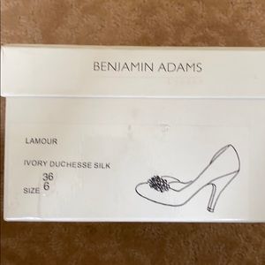 Benjamin Adams Ivory Duchesse Silk Pumps